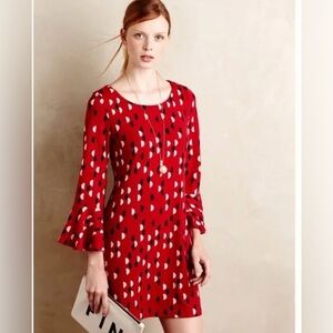 Anthropologie Maeve Anthousai Knit Bell Sleeve Dress Size Small